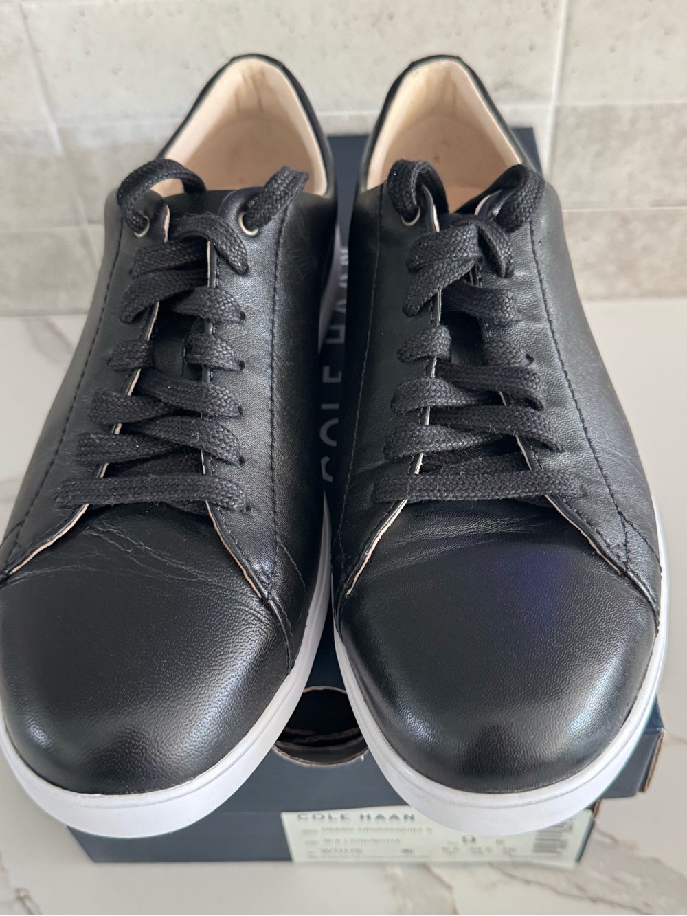 Cole Haan Women’s Black Leather GRAND CROSSCOURT II Sneakers, LIKE NEW! - Picture 4 of 7